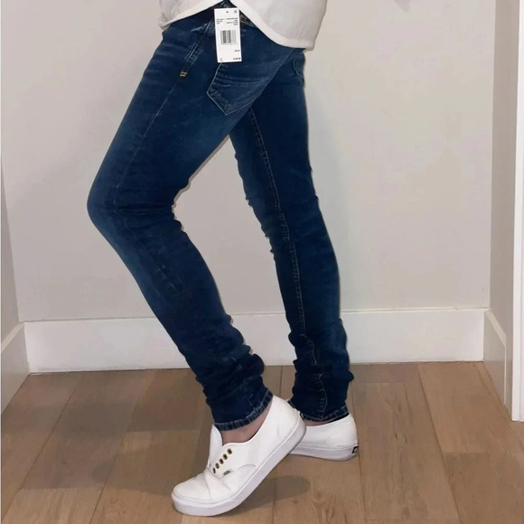 BUFALO JEANS SUPER MAX X CONTRASTED AND DARK DENIM SIZE 29/32 - Picture 4 of 16